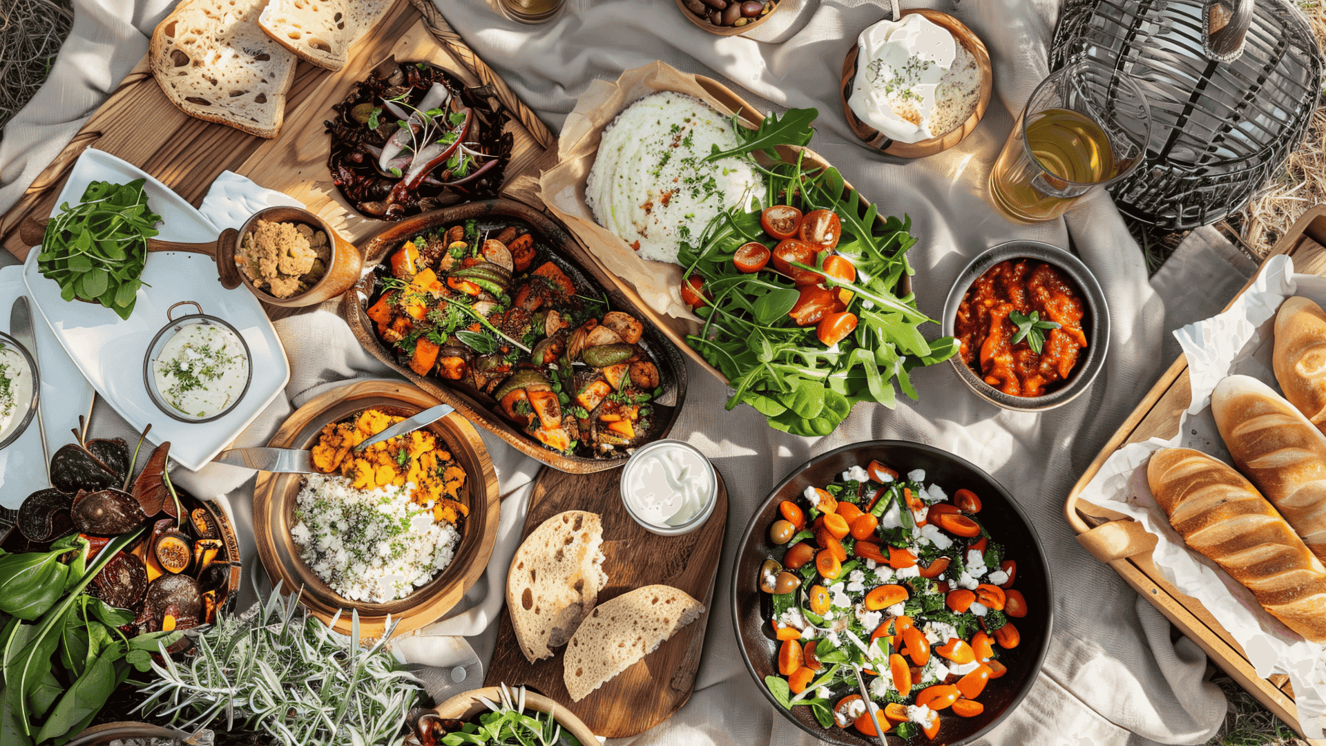 Leo Catering alfresco table spread